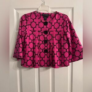 Vintage Petite Sophisticate Cropped Magenta Jacket